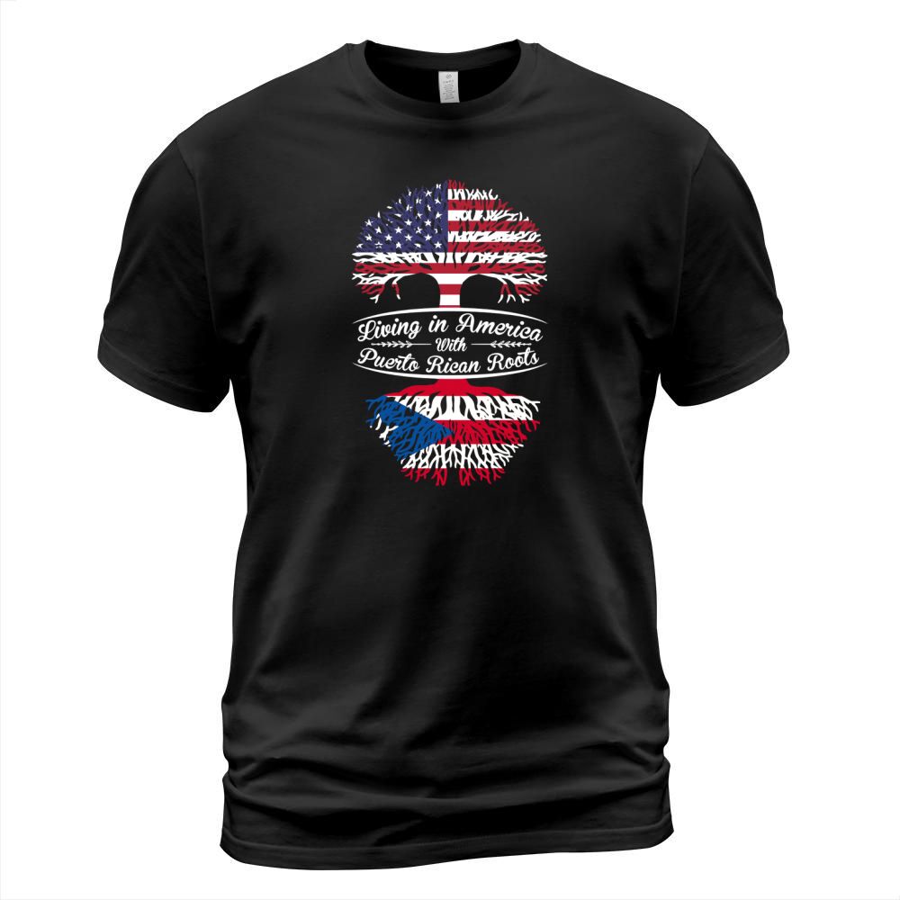 Living in America with Puertorican Roots T-Shirt Unisex