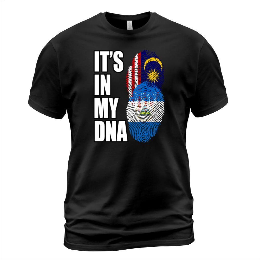 Malaysian And Nicaraguan Mix Heritage DNA Flag T-Shirt Unisex