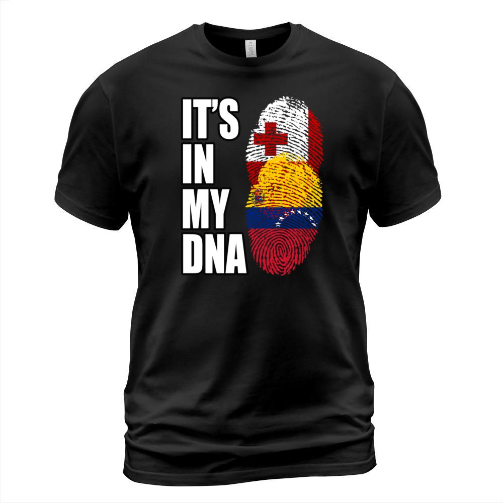 Tongan And Venezuelan Mix Heritage DNA Flag T-Shirt Unisex