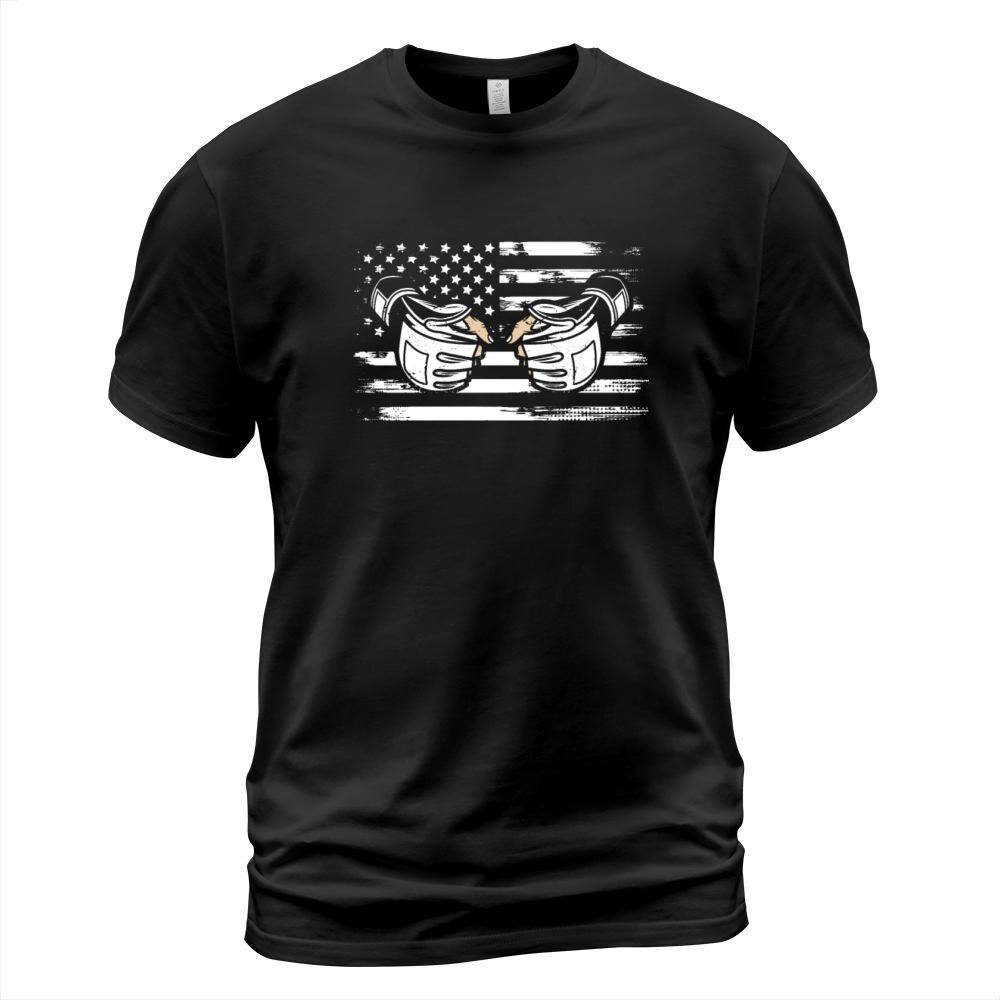 MMA Mixed Martial Arts Cage Vintage American Flag T-Shirt Unisex