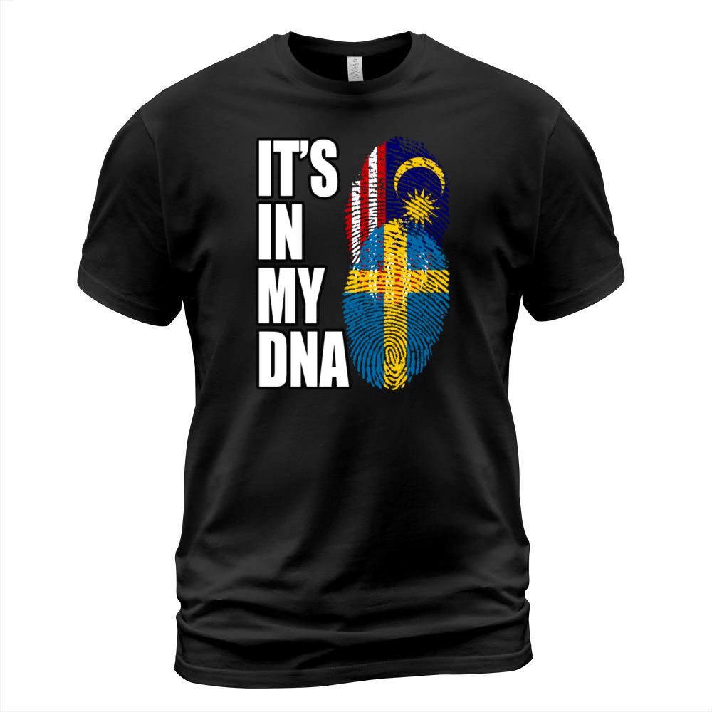 Malaysian And Swedish Mix Heritage DNA Flag T-Shirt Unisex