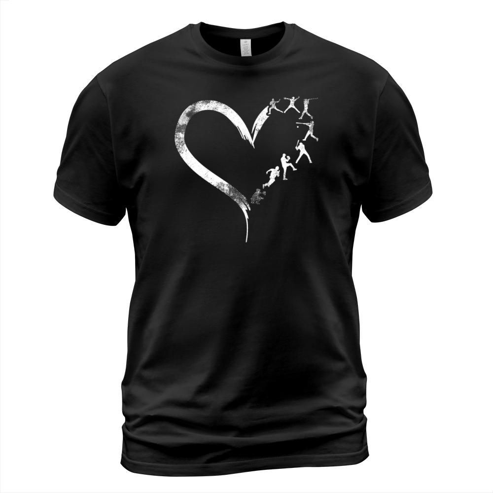 Baseball Fan Heart Vintage T-Shirt Unisex