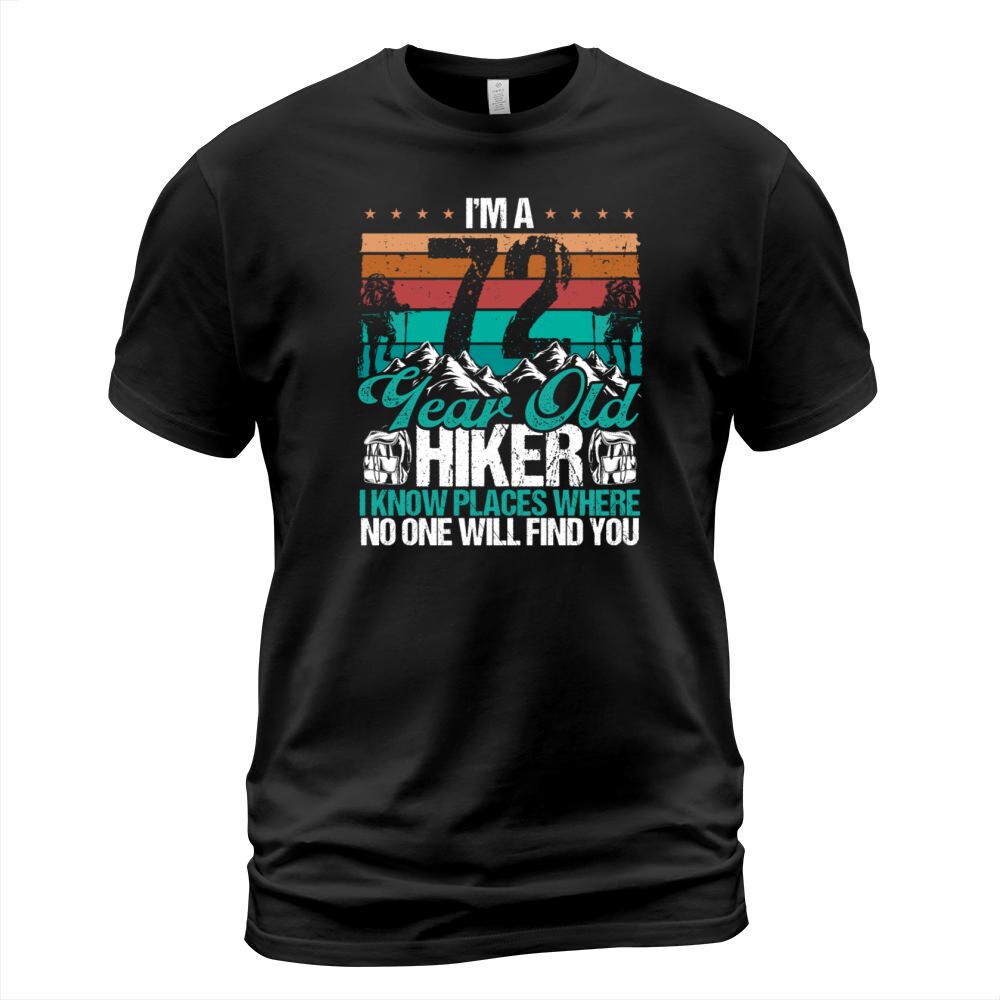 72 Birthday Hikers Vintage Mountains 72 Years Old T-Shirt Unisex