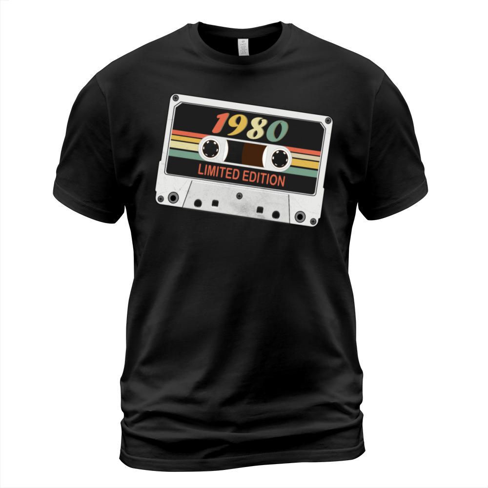 Vintage 1980 Limited Edition Tee Retro Cassette T-Shirt Unisex
