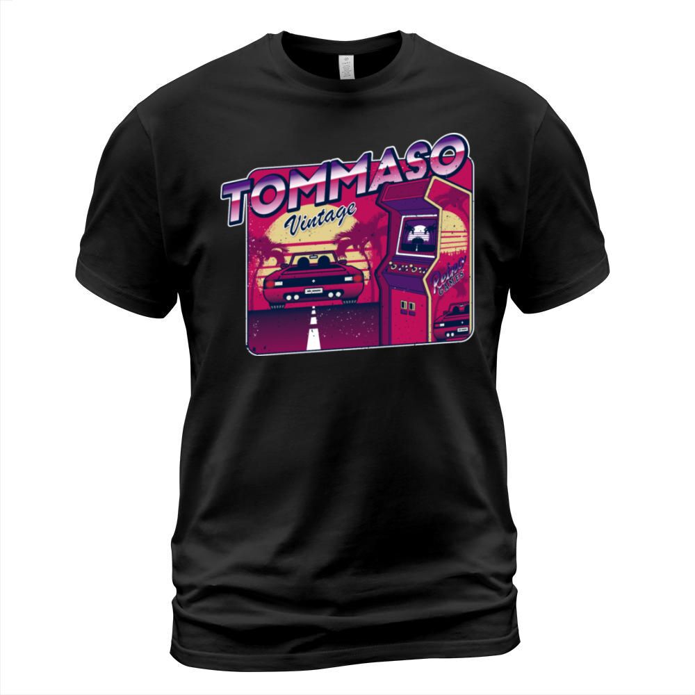 Tommaso Funny Personalized Vintage Gamer 80s 90s T-Shirt Unisex