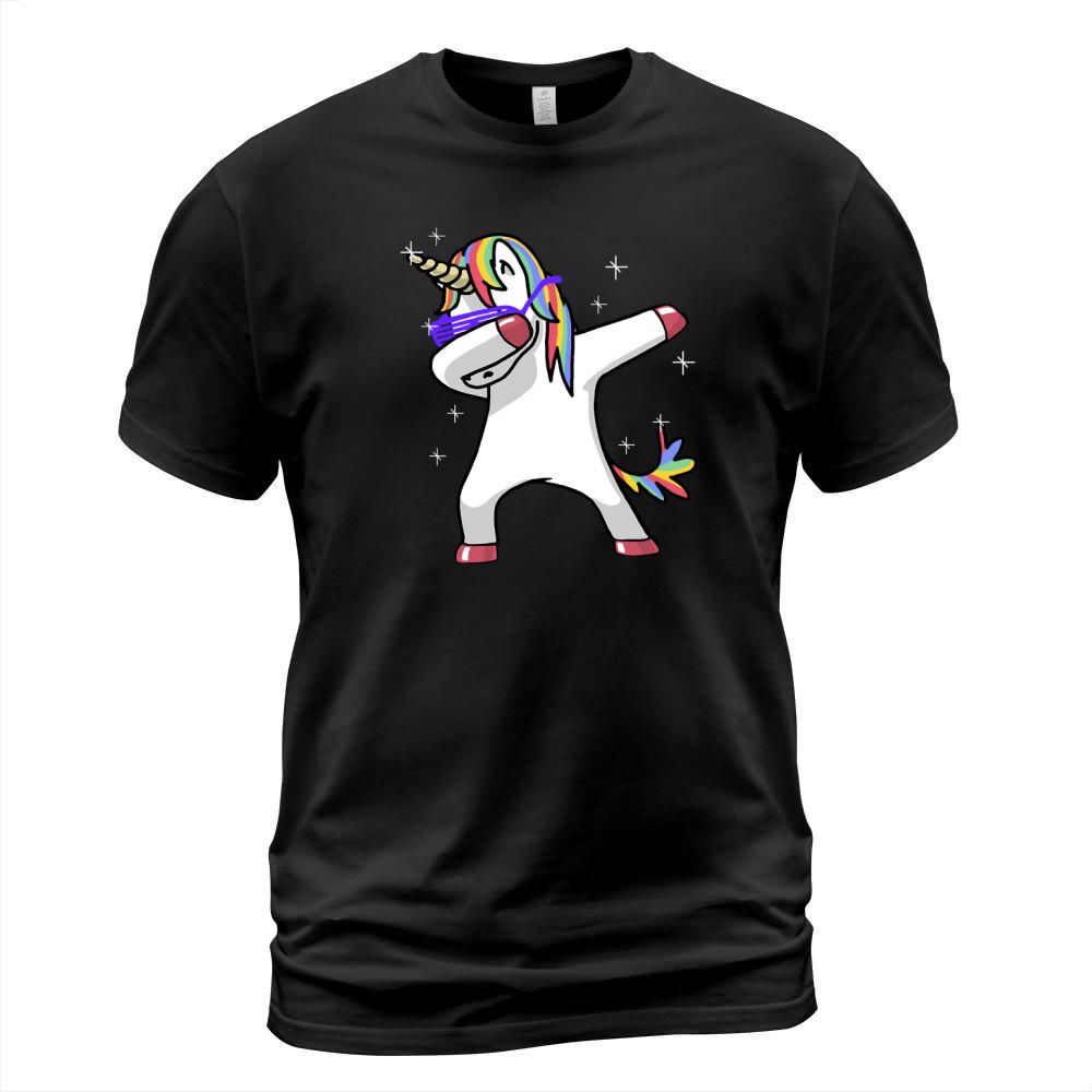 Dabbing Unicorn Shirt Dab Hip Hop Funny Magic T-Shirt Unisex
