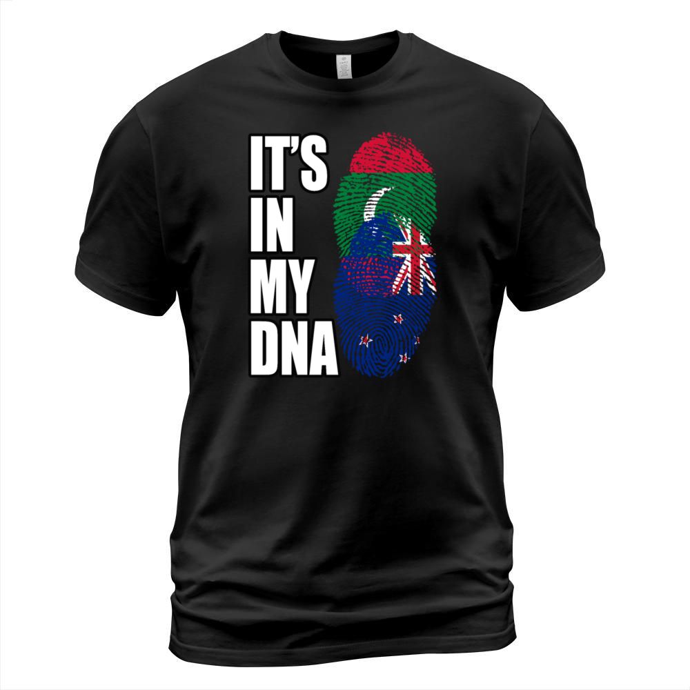 Maldivian And New Zealand Mix Heritage DNA Flag T-Shirt Unisex