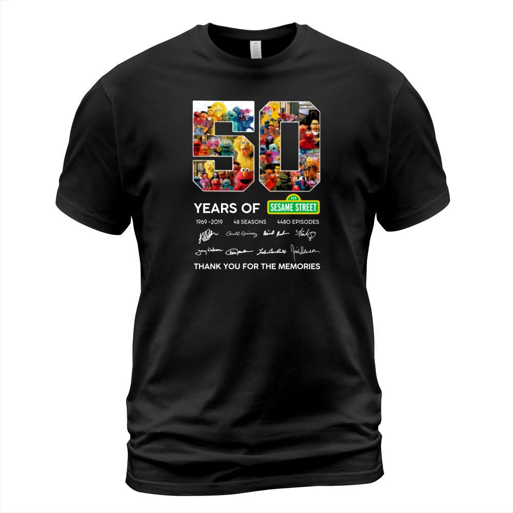 50 years of 123 Sesame Street 1969 2019 thank you for the memories shirt T-Shirt Unisex