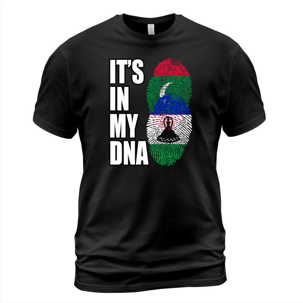 Maldivian And Basotho Mix Heritage DNA Flag T-Shirt Unisex
