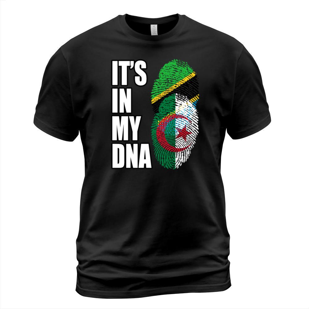 Tanzanian And Algerian Vintage Heritage DNA Flag T-Shirt Unisex