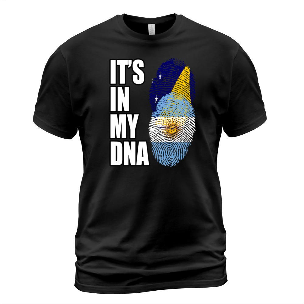 Tokelauan And Argentinian Mix Heritage DNA Flag T-Shirt Unisex