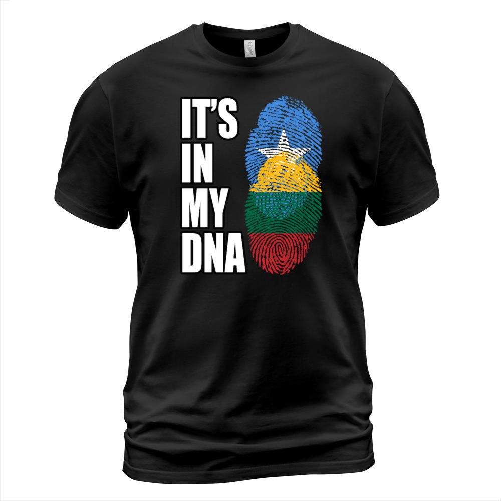 Somali And Lithuanian Vintage Heritage DNA Flag T-Shirt Unisex
