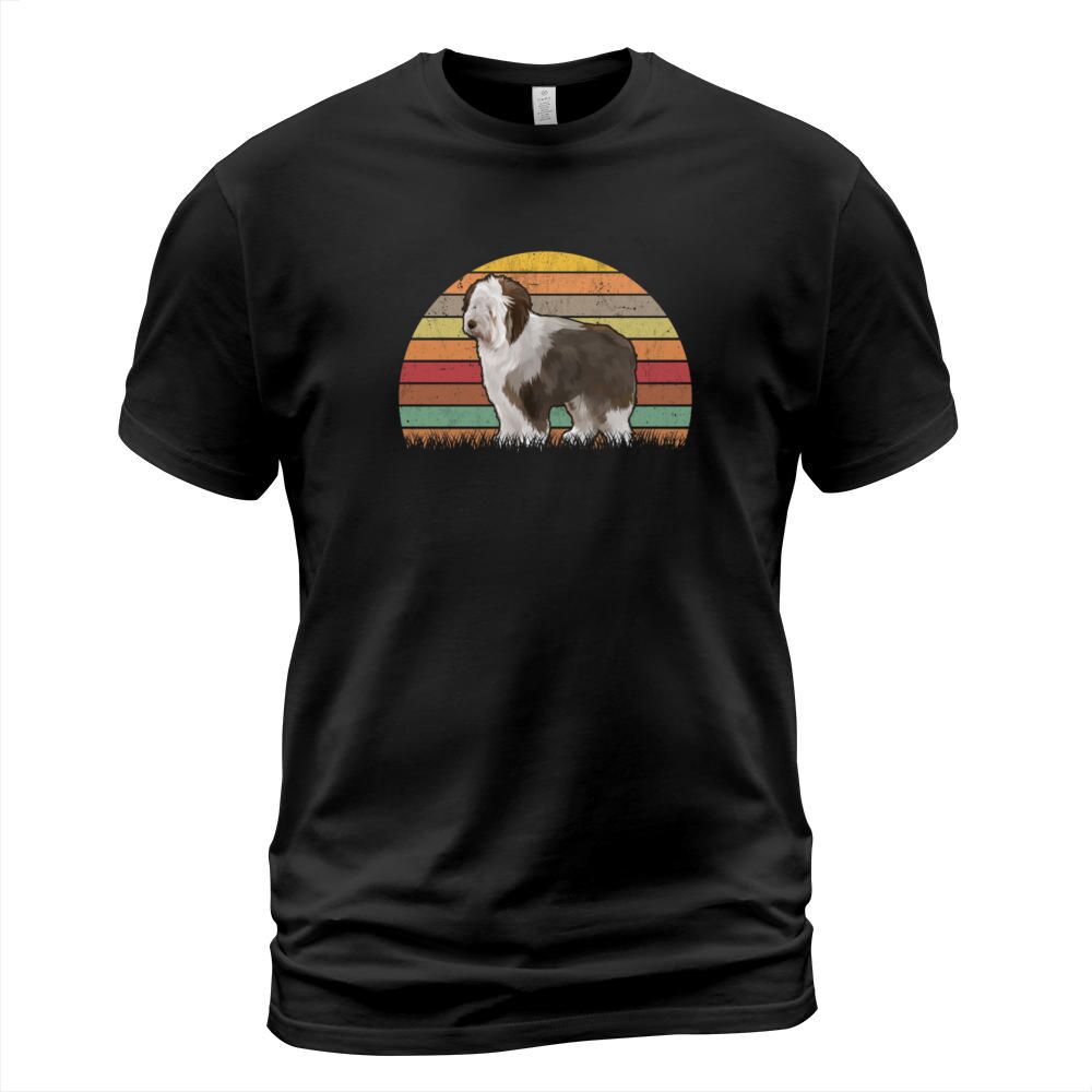Bobtail Retro Old English Sheepdog Vintage T-Shirt Unisex