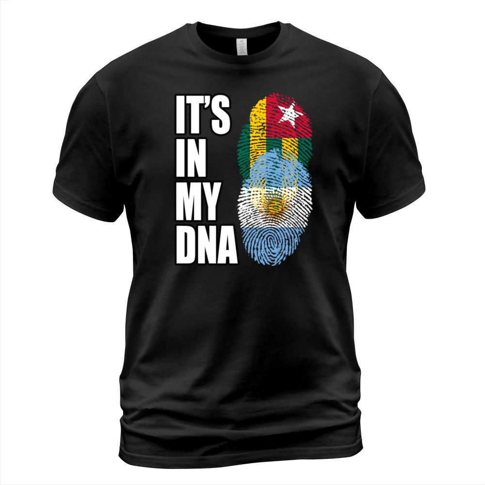 Togolese And Argentinian Mix Heritage DNA Flag T-Shirt Unisex