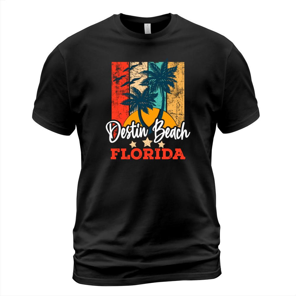 Destin Beach Vibes Florida Summer Vintage Sunset T-Shirt Unisex