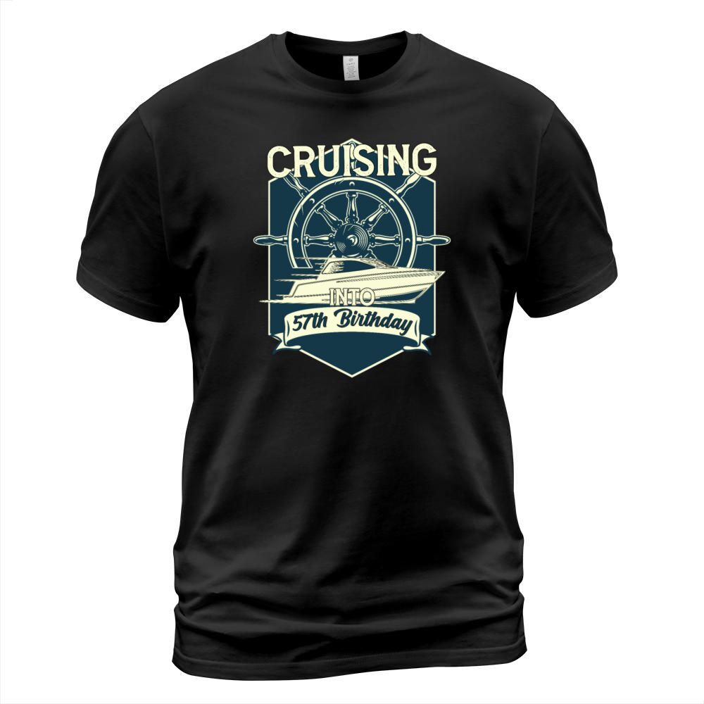Cruising Into My 57th BirthdayBoat Captain Vintage T-Shirt Unisex