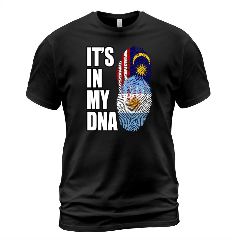 Malaysian And Argentinian Mix Heritage DNA Flag T-Shirt Unisex