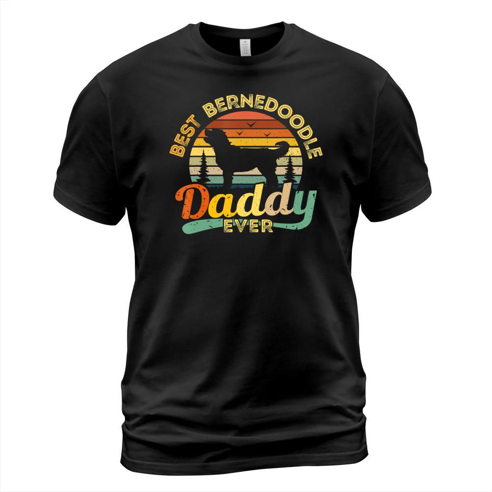 Bernedoodle Dad Shirt Best Daddy Dog Retro Vintage Gift Tee T-Shirt Unisex