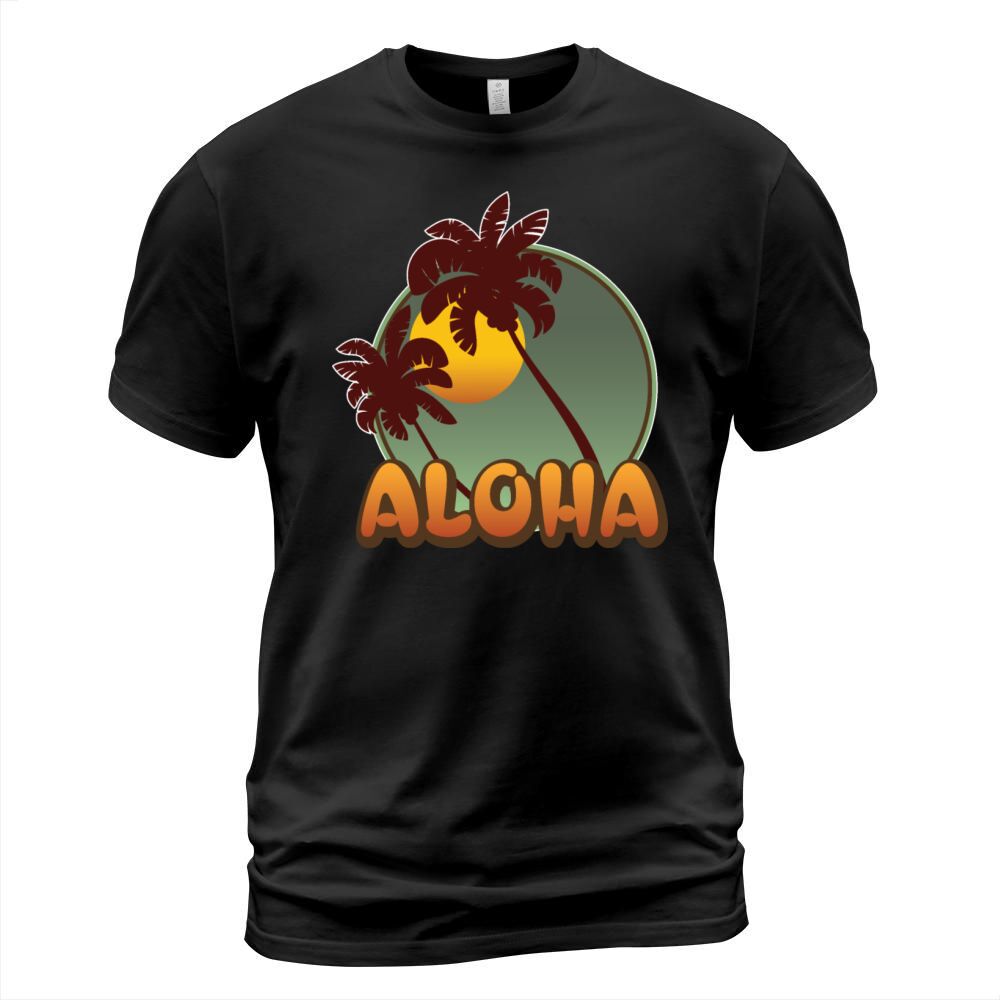 Vintage Aloha Sunset with Palms T-Shirt Unisex