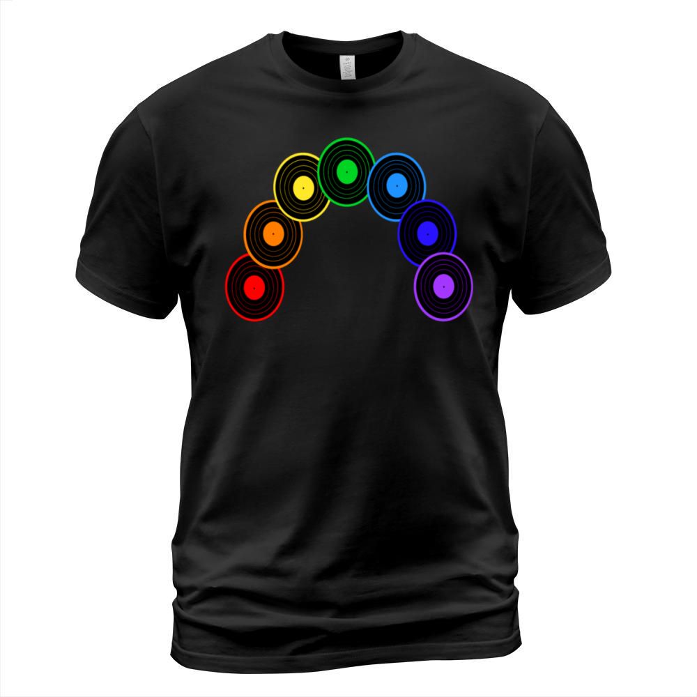 Musical Rainbow of Vinyl Records T-Shirt Unisex
