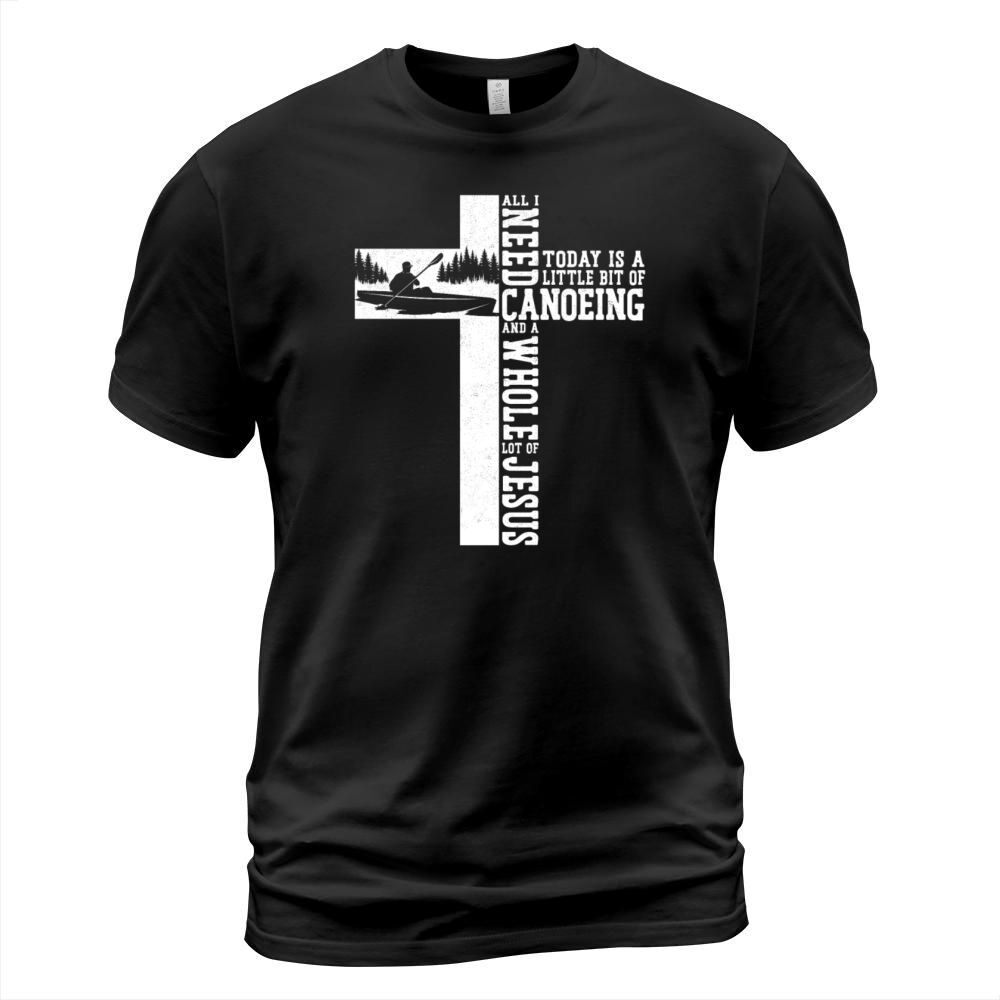 Canoe Canoeing Jesus Cross Vintage T-Shirt Unisex