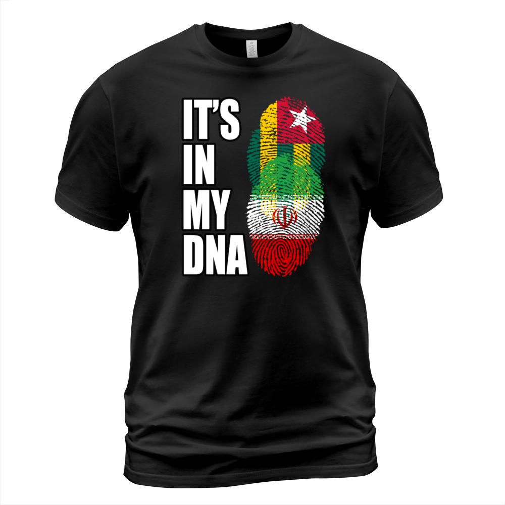 Togolese And Iranian Mix Heritage DNA Flag T-Shirt Unisex