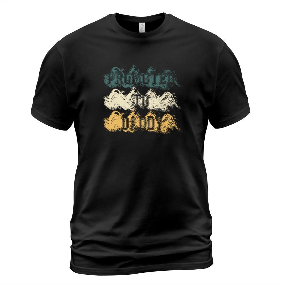 Vintage Promoted To Daddy Dad Dads Day Fathers Day T-Shirt Unisex