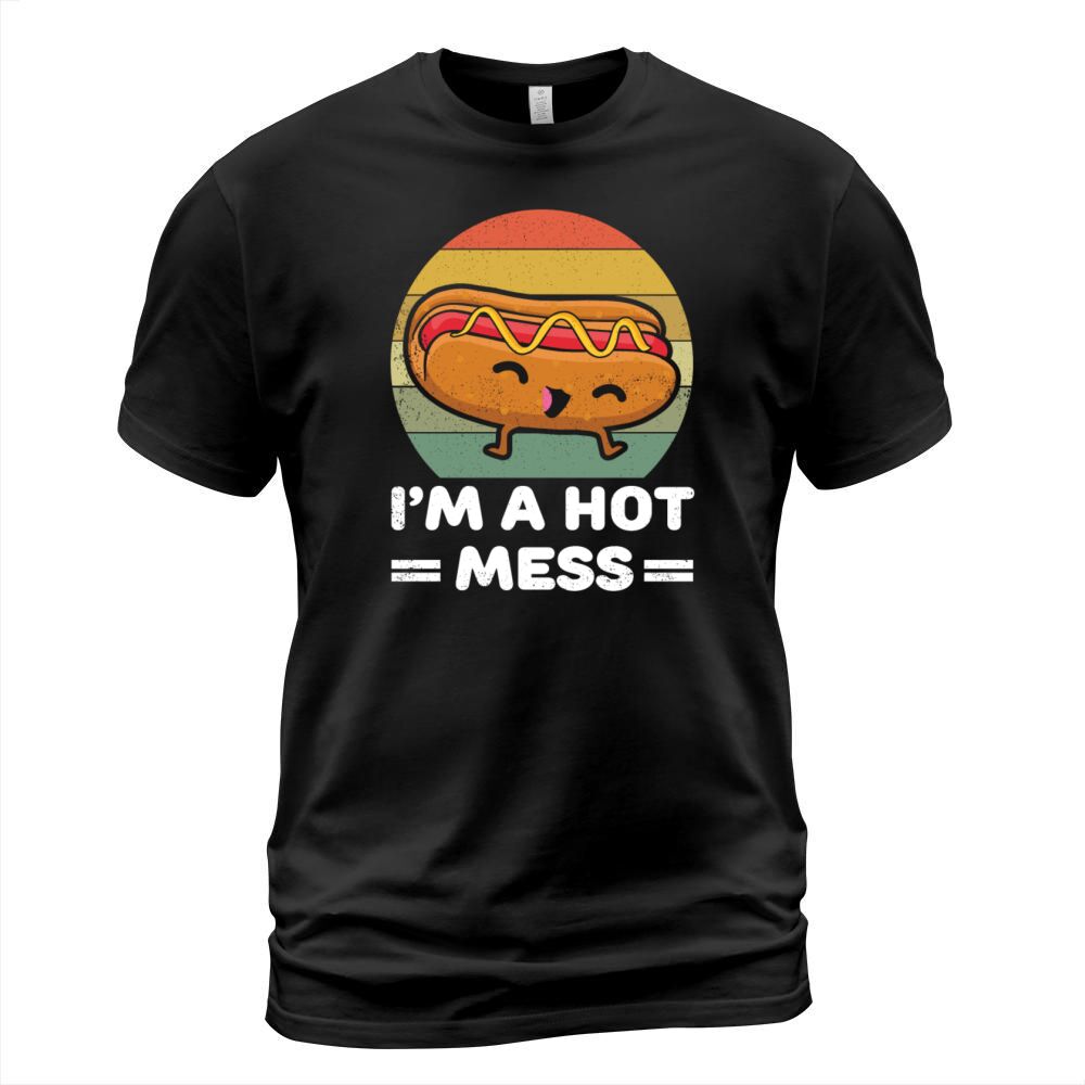 Retro Vintage Hot Dog Sandwich Mess Cute T-Shirt Unisex