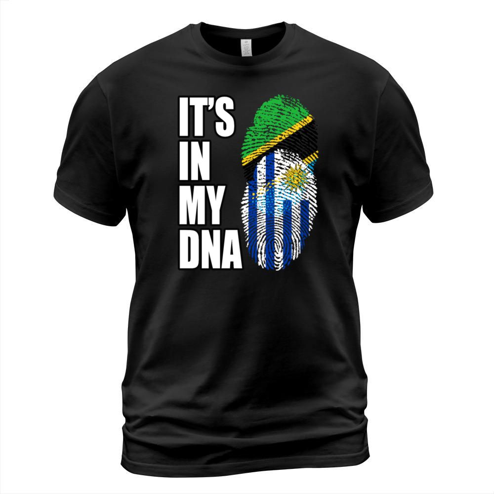 Tanzanian And Uruguayan Vintage Heritage DNA Flag T-Shirt Unisex