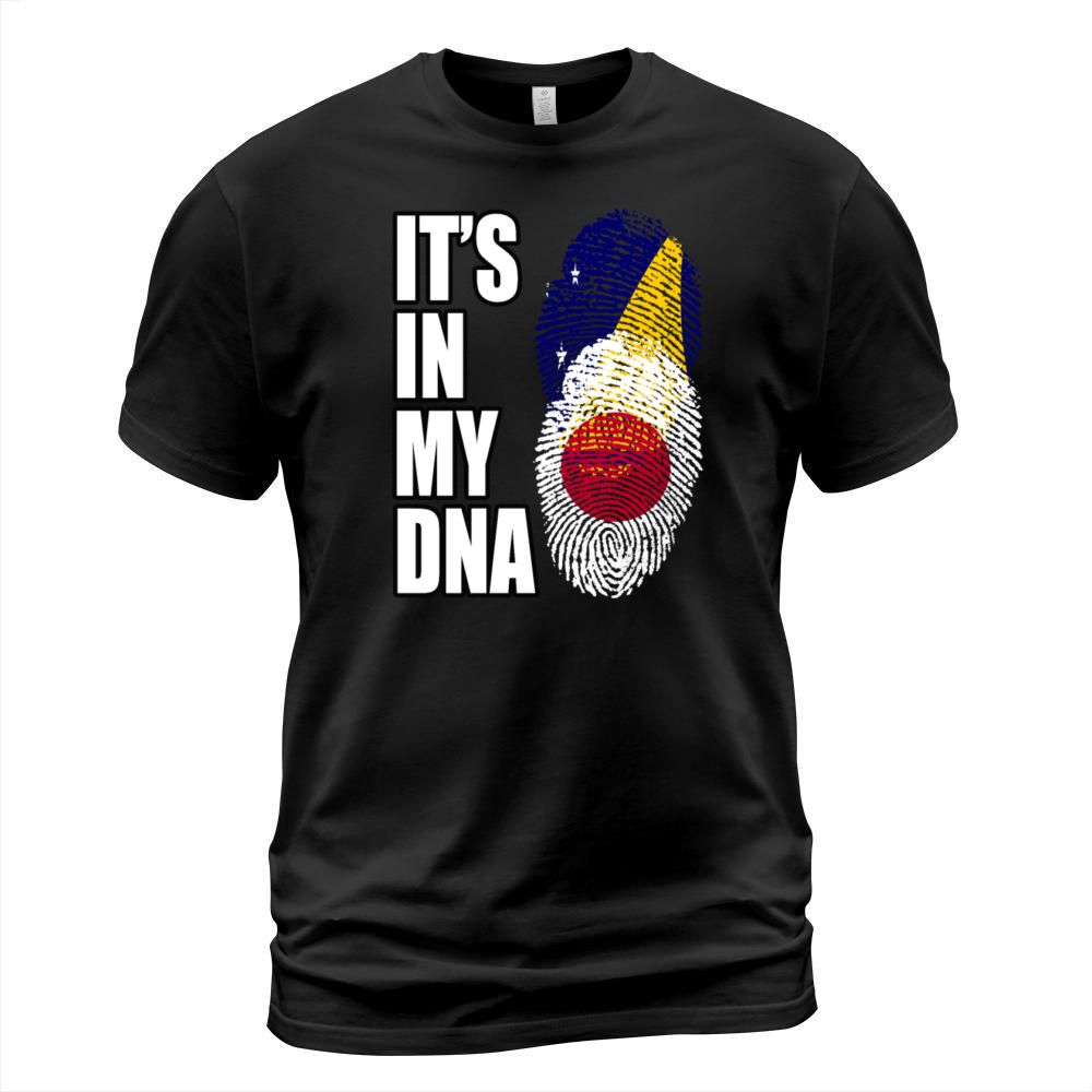 Tokelauan And Japanese Mix Heritage DNA Flag T-Shirt Unisex