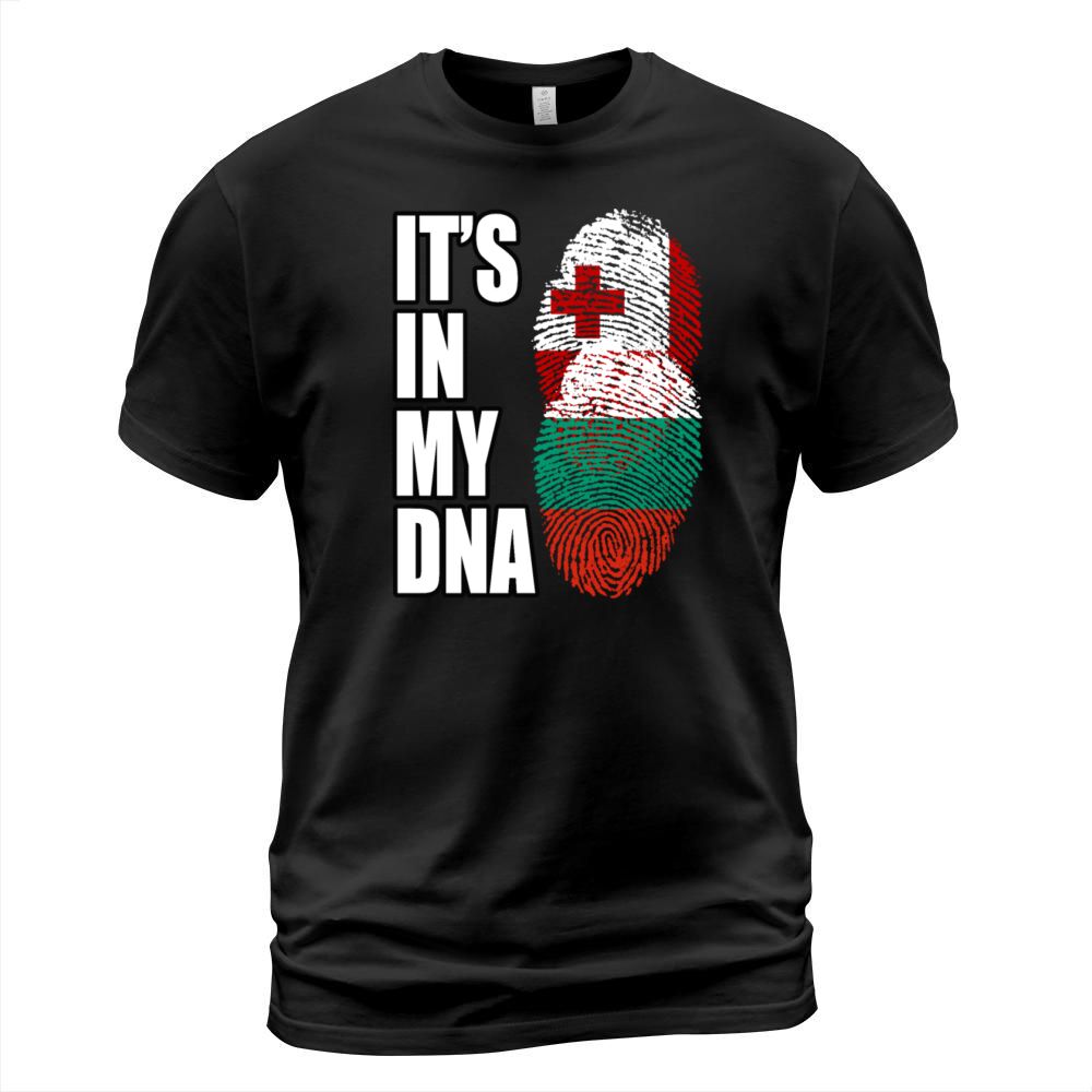Tongan And Bulgarian Mix Heritage DNA Flag T-Shirt Unisex