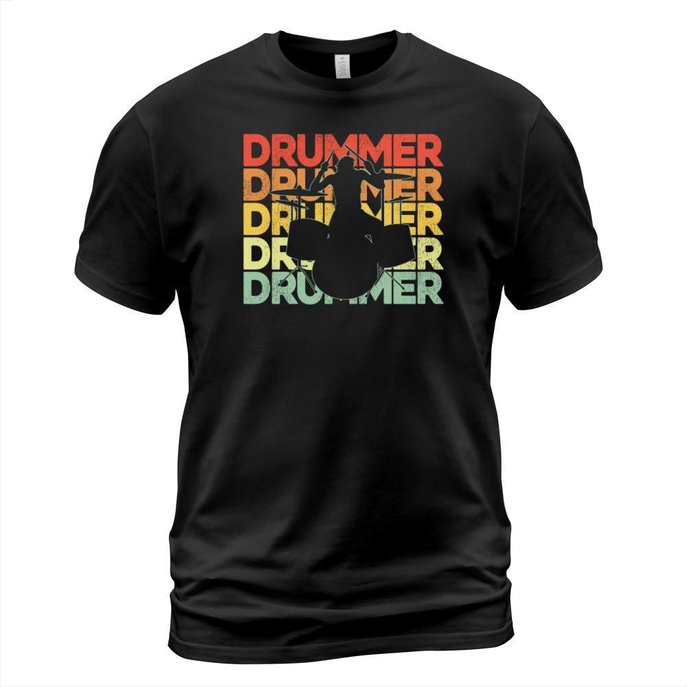 Drummer Drum Set Retro Vintage T-Shirt Unisex