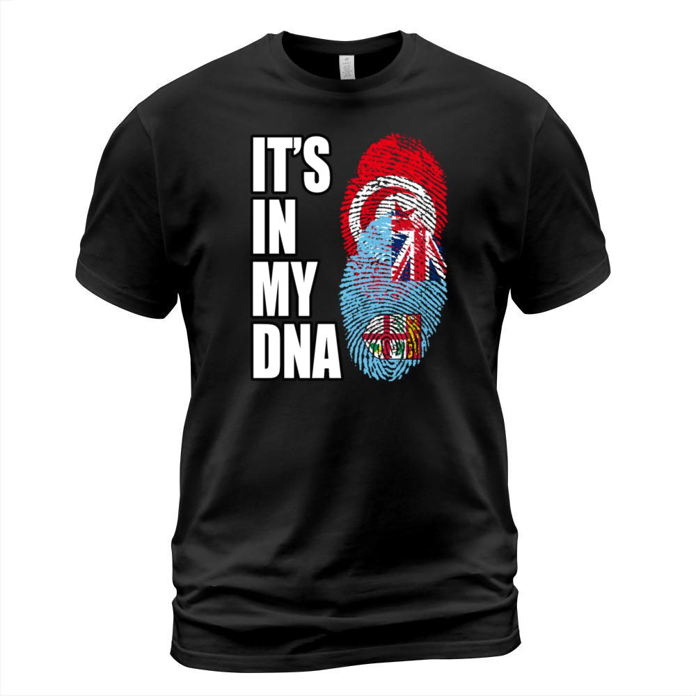 Tunisian And Fijian Mix Heritage DNA Flag T-Shirt Unisex