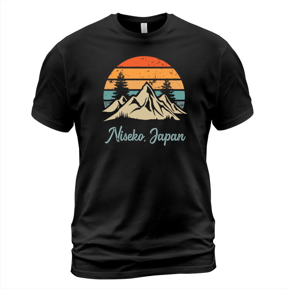 Niseko Japan Retro Vintage Mountain Sunset Outdoor T-Shirt Unisex