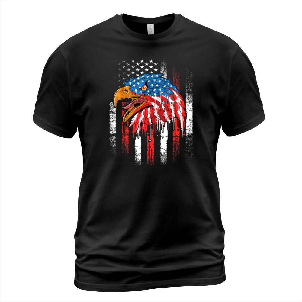 4th of July USA Flag Eagle Funny Vintage T-Shirt Unisex