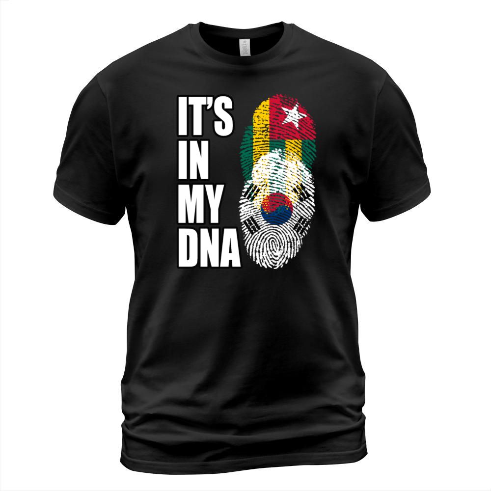 Togolese And South Korean Mix Heritage DNA Flag T-Shirt Unisex