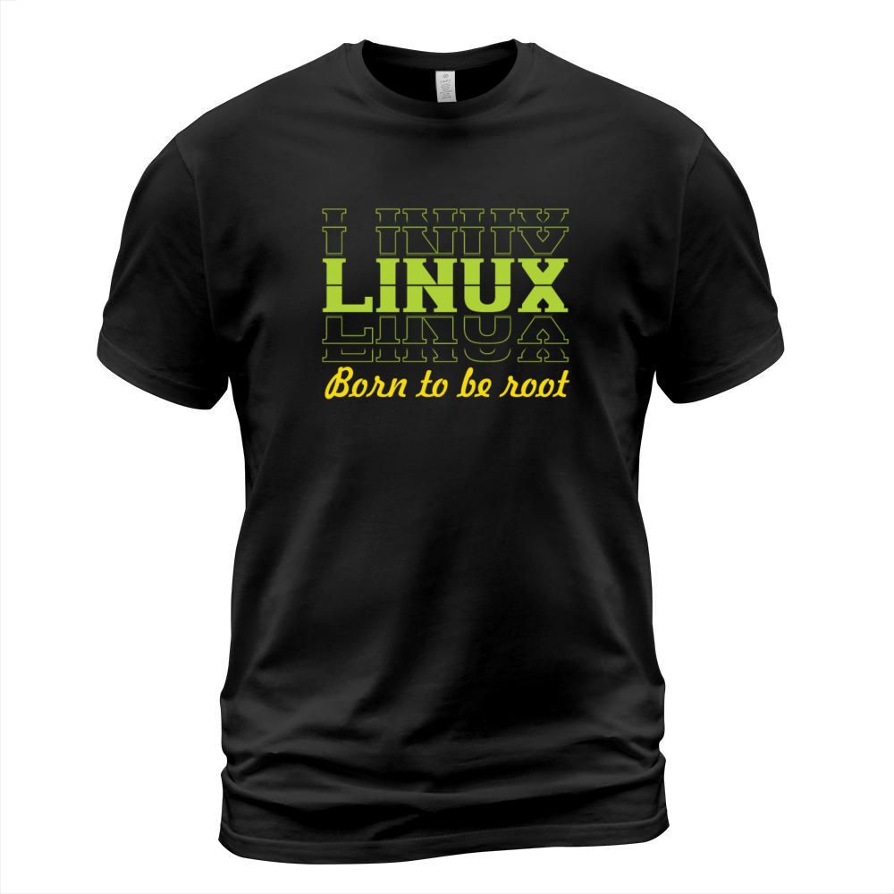 Linux Retro Vintage Born to be Root for nerds T-Shirt Unisex