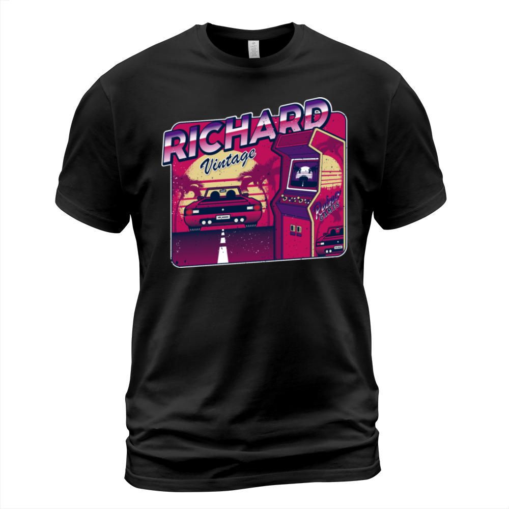 Richard - Personalized Vintage Gamer 80s 90s T-Shirt Unisex