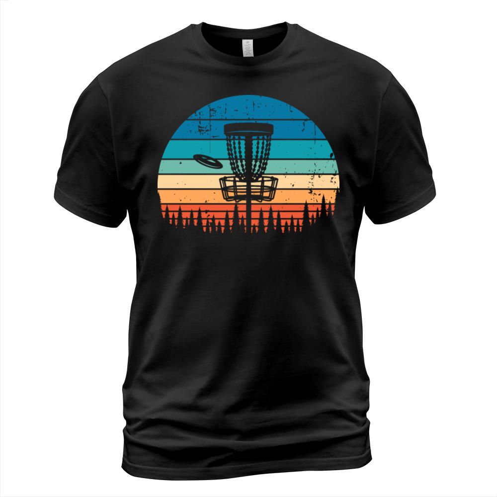 Vintage Disc Golf Retro Distressed Sunset T-Shirt Unisex