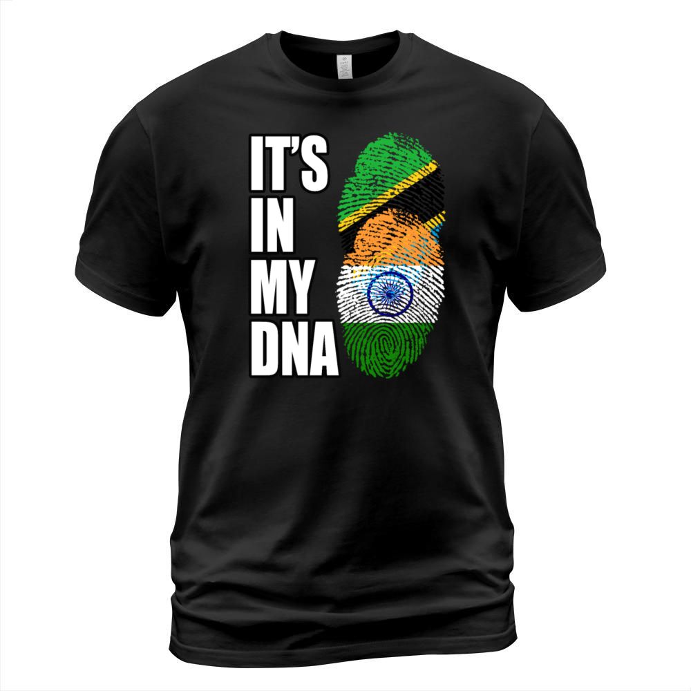 Tanzanian And Indian Vintage Heritage DNA Flag T-Shirt Unisex