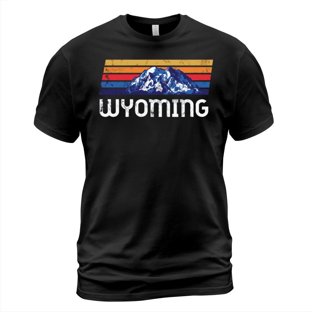 Wyoming State Cheyenne Retro Vintage Usa Mountain T-Shirt Unisex