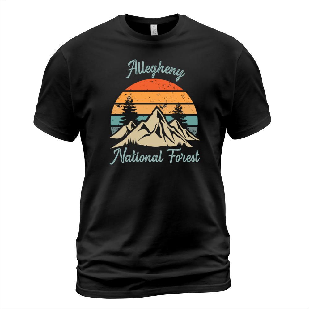 Allegheny National Forest Retro Vintage Mountain S T-Shirt Unisex