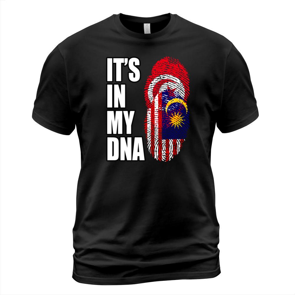 Tunisian And Malaysian Mix Heritage DNA Flag T-Shirt Unisex