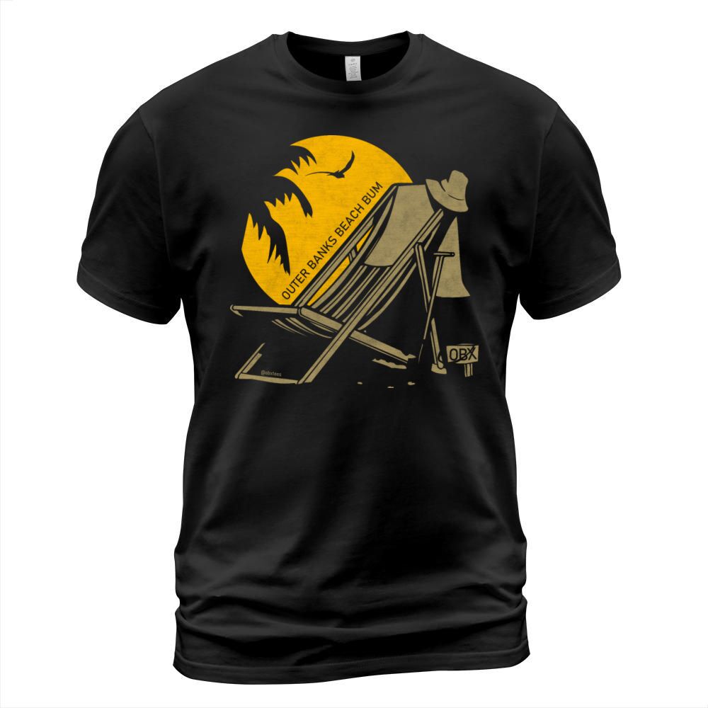 Outer Banks Beach Bum OBX Gold Vintage T-Shirt Unisex