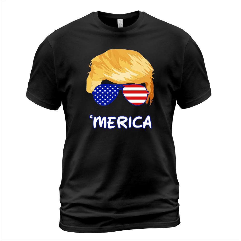 Donald Trump Merica Patriotic American Flag Logo T-shirt T-Shirt Unisex