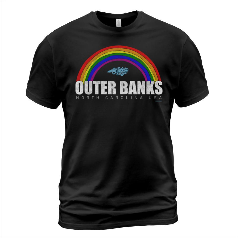 Rainbow Outer Banks OBX North Carolina USA Vintage T-Shirt Unisex