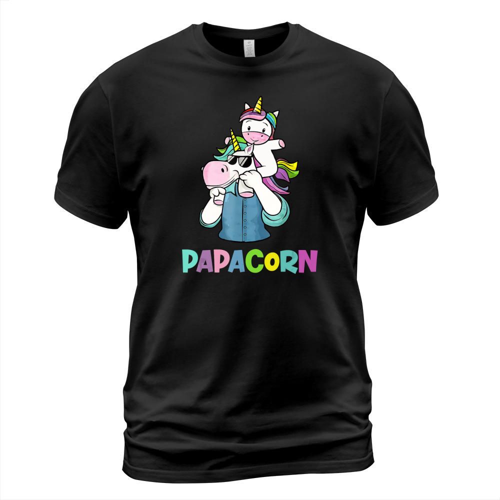 Mens Papacorn Unicorn Fathers Day Gift For Daddy T-Shirt T-Shirt Unisex