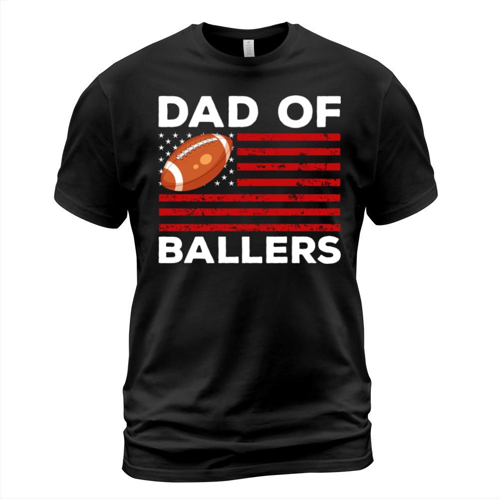 Dad of Ballers Softball Lovers Retro Vintage T-Shirt Unisex