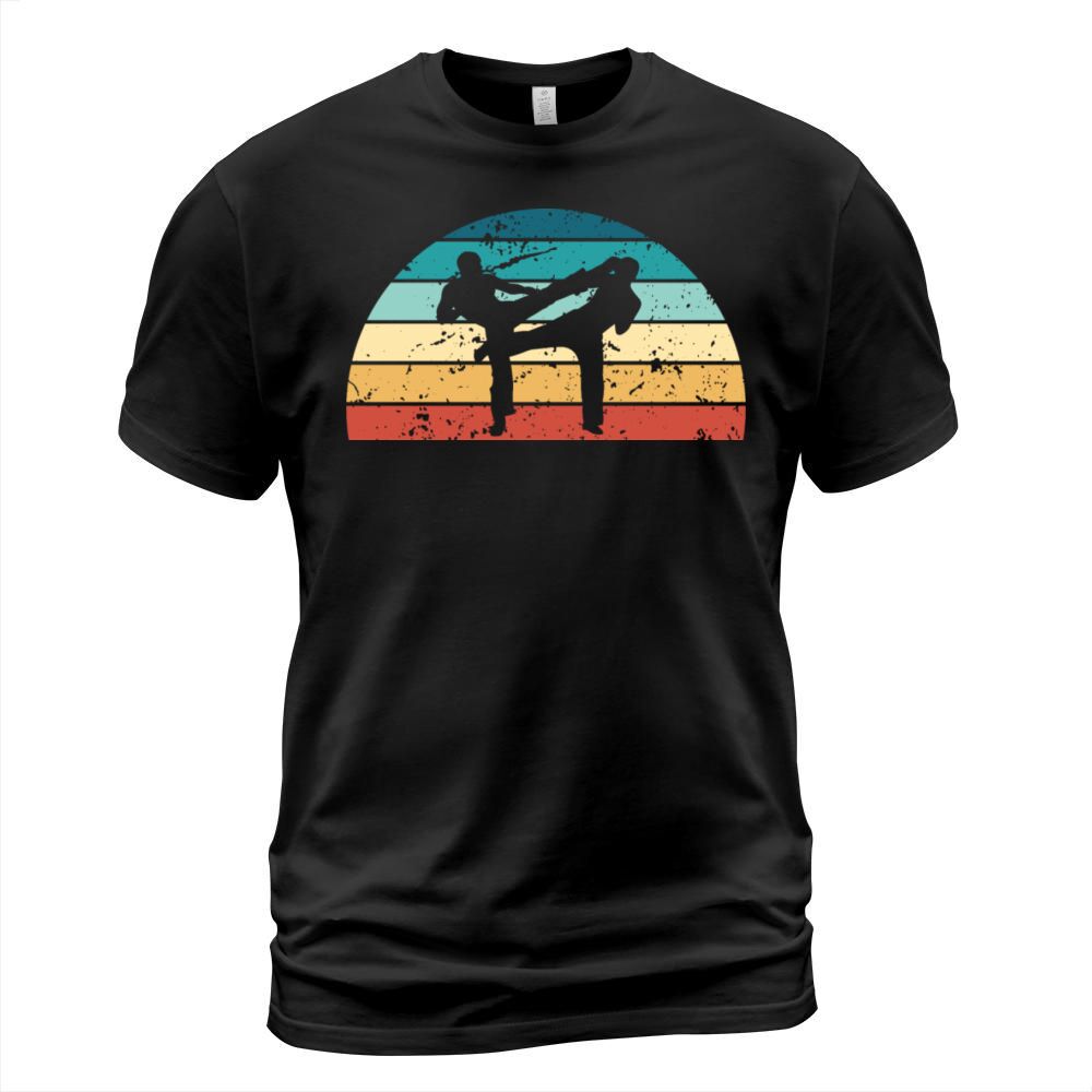 Retro Kickboxing Sunset Vintage sports Sunrise T-Shirt Unisex