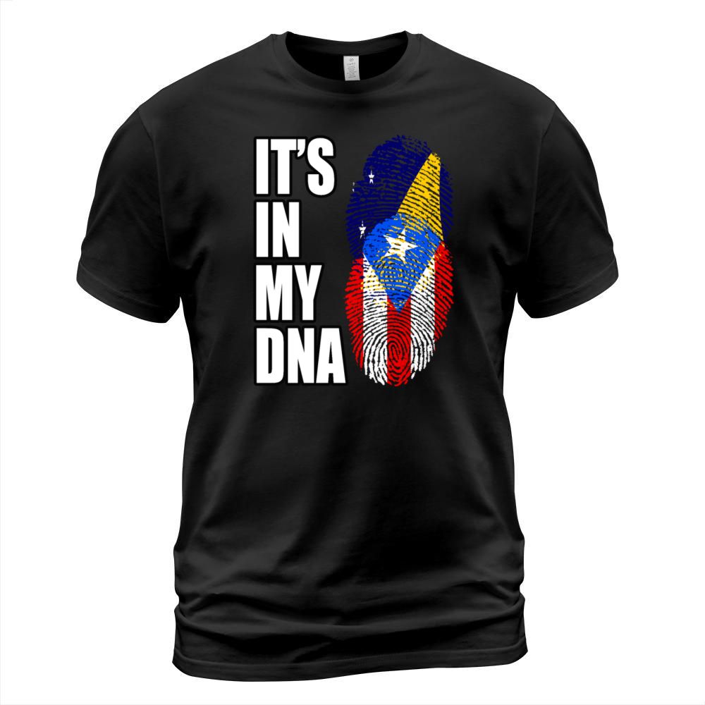 Tokelauan And Puerto Rican Mix Heritage DNA Flag T-Shirt Unisex